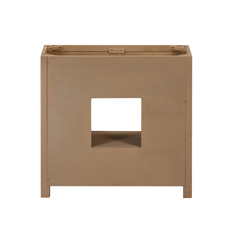 Modero 36" Single Bathroom Vanity with Top, Carrera White Marble, Brushed Oak, Black