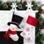 Chaussette de Noël 19 po en velours rouge et blanc