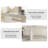 Cream-style minimalist desk with four drawers-1691291927
