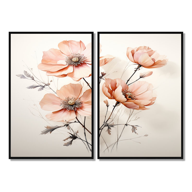 Lakeland - Ensemble de 2 décorations murales pêche, Black, 36" H x 48" W, Impression encadrée flottante