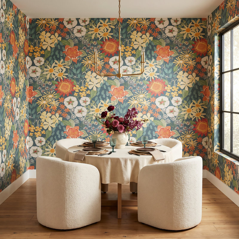 Torven Teal Peel and Stick Wallpaper