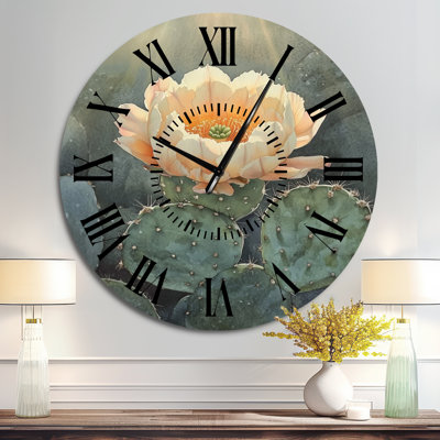Horloge murale Cactus ensoleillé Bloom I - Southwestern