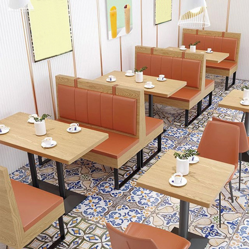 Banc de café léger et luxueux, Orange clair