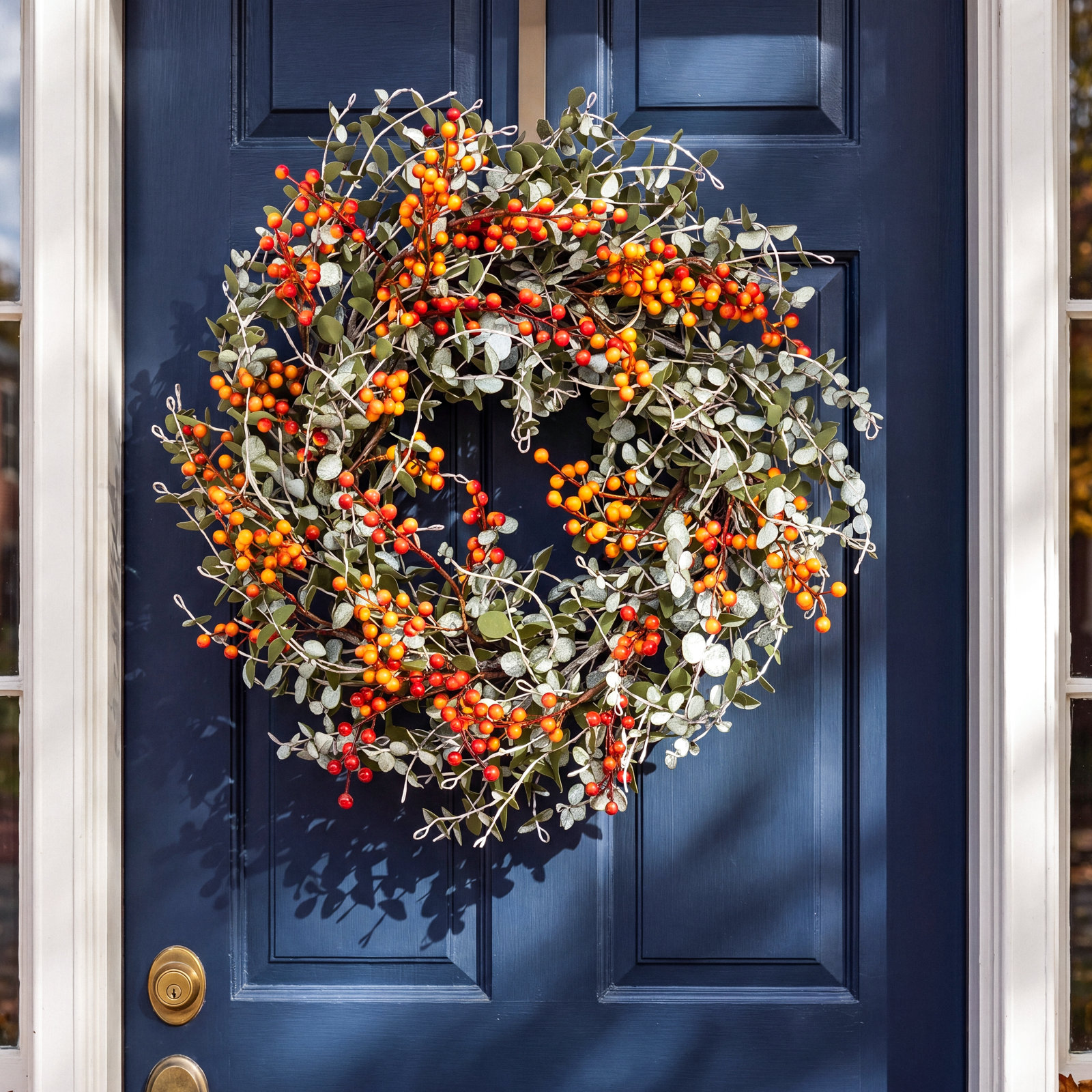 24" Handcrafted Eucalyptus Thanksgiving Wreath