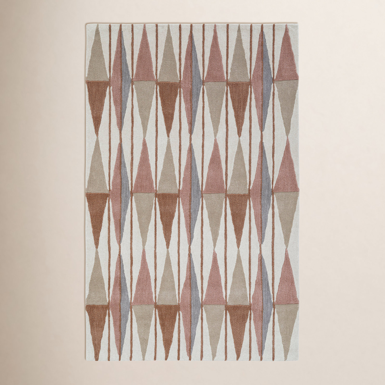 Woodcliff Hand Tufted Wool Brown Rug, Rectangle 7'9" x 9'9"