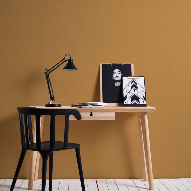 10.05m x 53cm Texture Matte Wallpaper Roll, Ochre