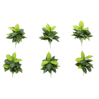 19 po Artificielle plante de Dieffenbachia - ensemble de 6