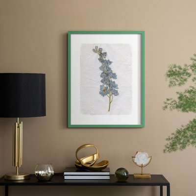 Découpage floral I, reproduction encadrée - bois massif
