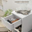 Banc de rangement rembourré 100% polyester Louberta