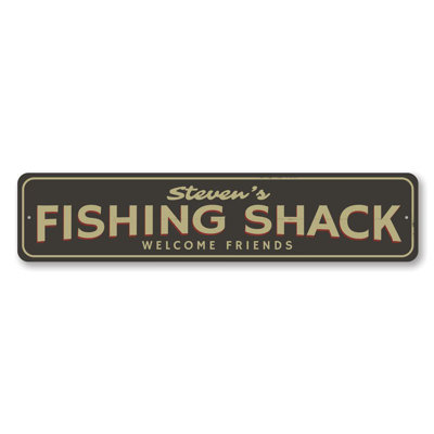 Fishing Shack Aluminum Sign