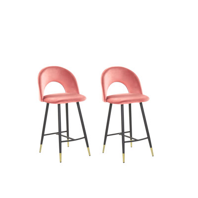 Aubin Upholstered Counter Stool with Metal Frame