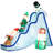 Jaanar Elf and Gingerbread Man on Ski Slope Inflatable