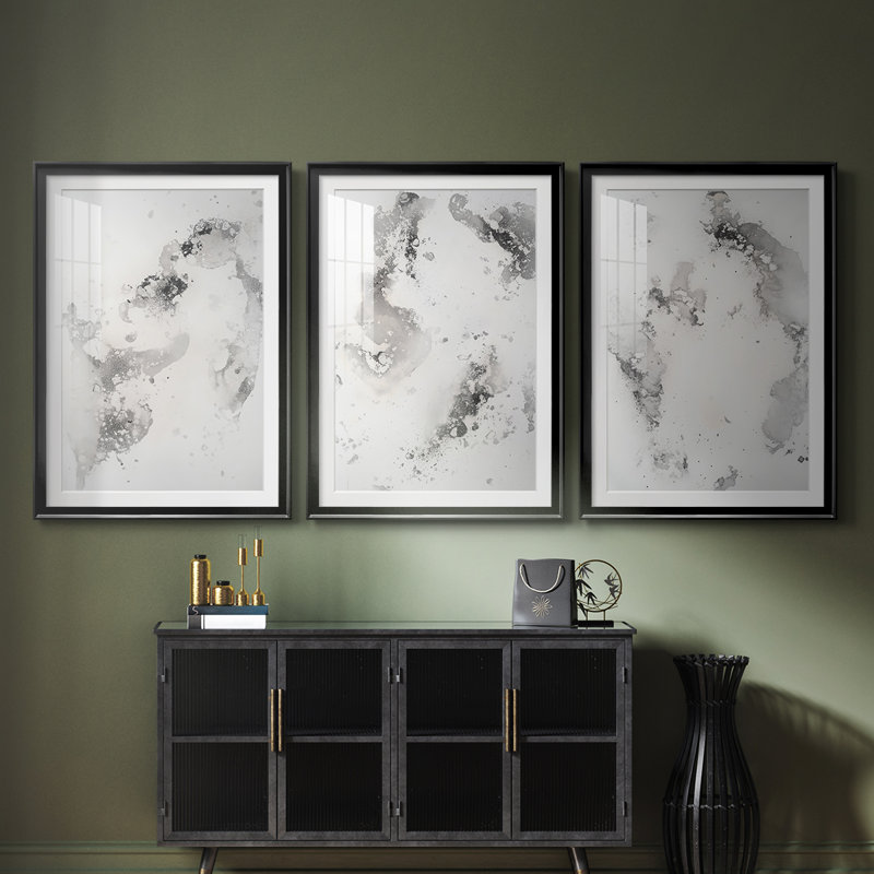 ABSTRACT Series DCCCXXXV - Impression encadrée sur mesure de qualité supérieure - 3 pièces, H 21 po x l 30 po
