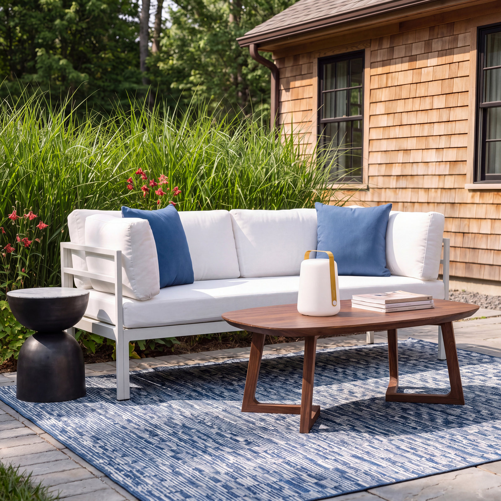 Novae 65" Patio Sofa, White