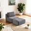 Fauteuil 69,68 po en velours côtelé entièrement rembourré avec repose-pieds-1396880461