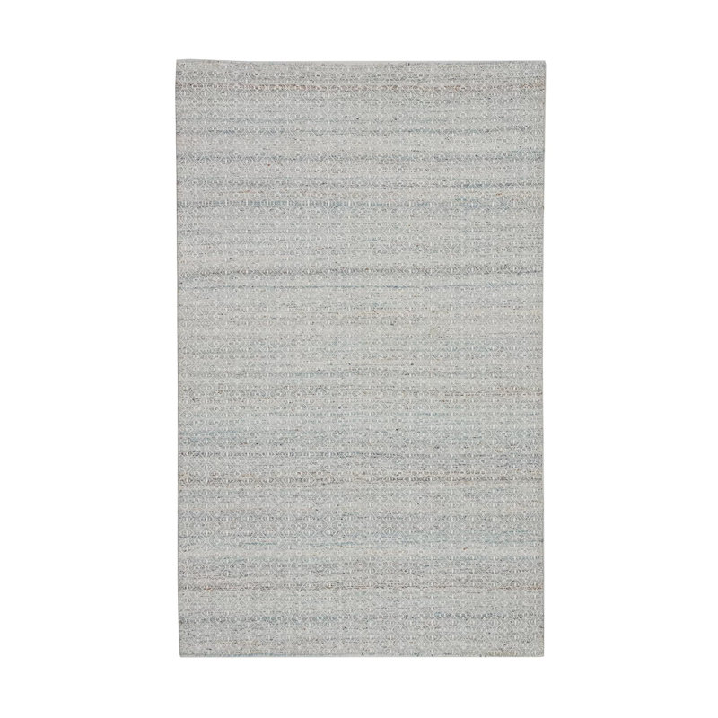 Tiny Diamond Area Rug in Light Blue/White, Runner 2'6" x 8'