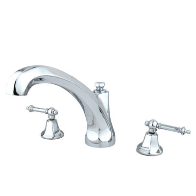 Robinet de baignoire romaine à 3 poignées et 3 poignées à fixation sur le comptoir Kingston