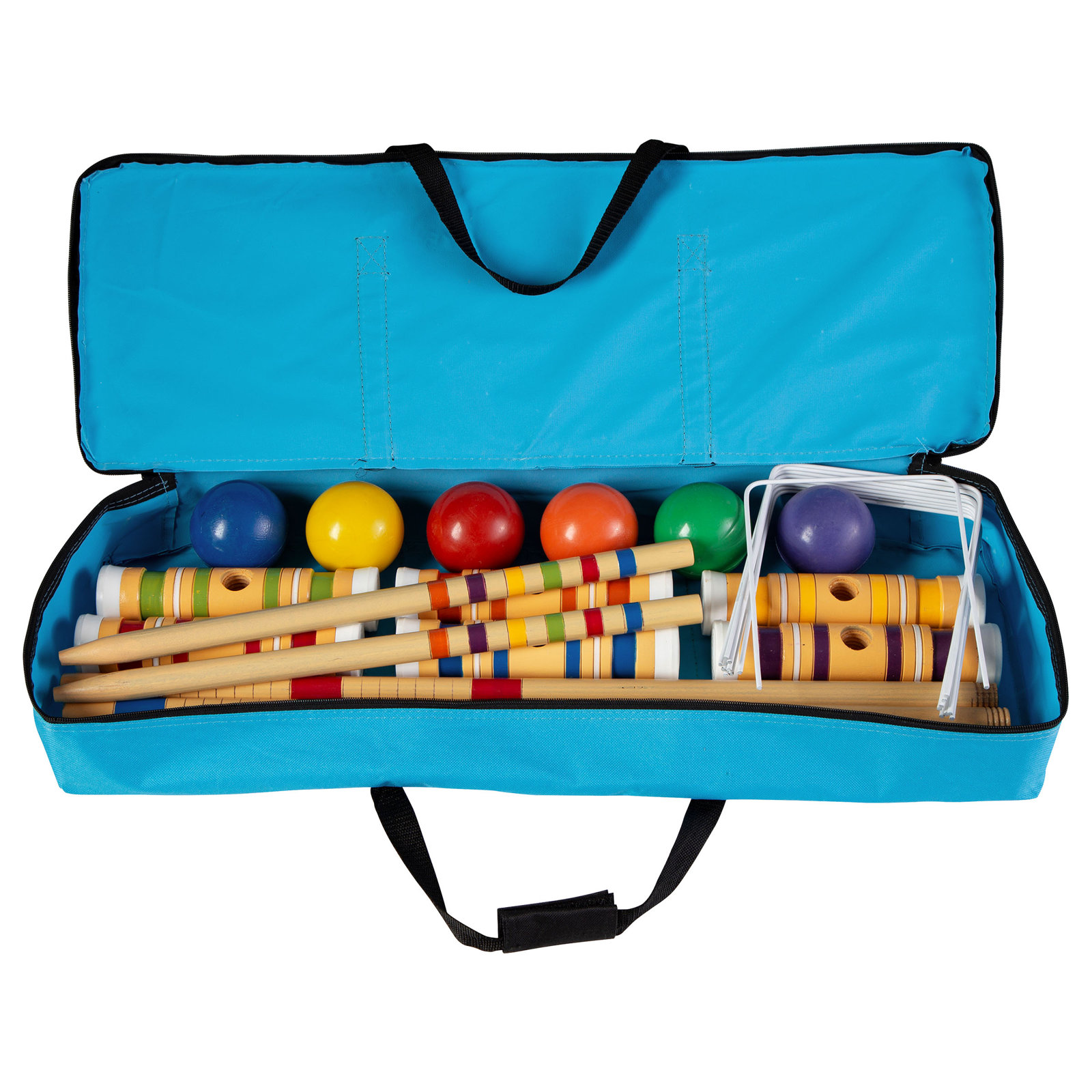 Hey Play 6-Player Wood Croquet Set