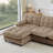 Modern Modular Cloud Sofa with Deep Seat Comfort and Breathable Chenille Upholstery-707445358-707445346