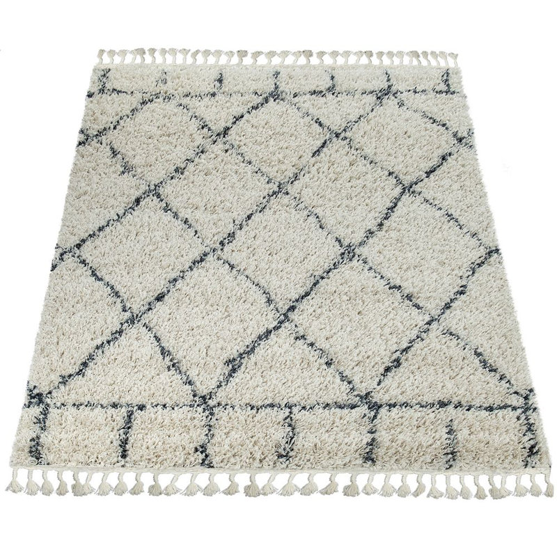 Sierra Geometric Shag Area Rug, Rectangle 160 x 230cm