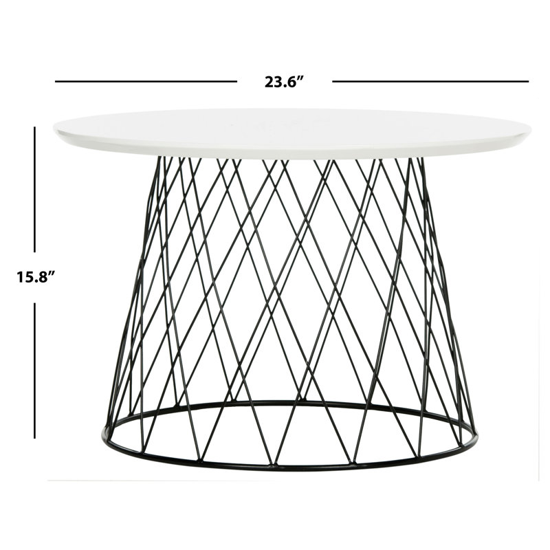 Table basse avec cadre Aldijana, Blanc