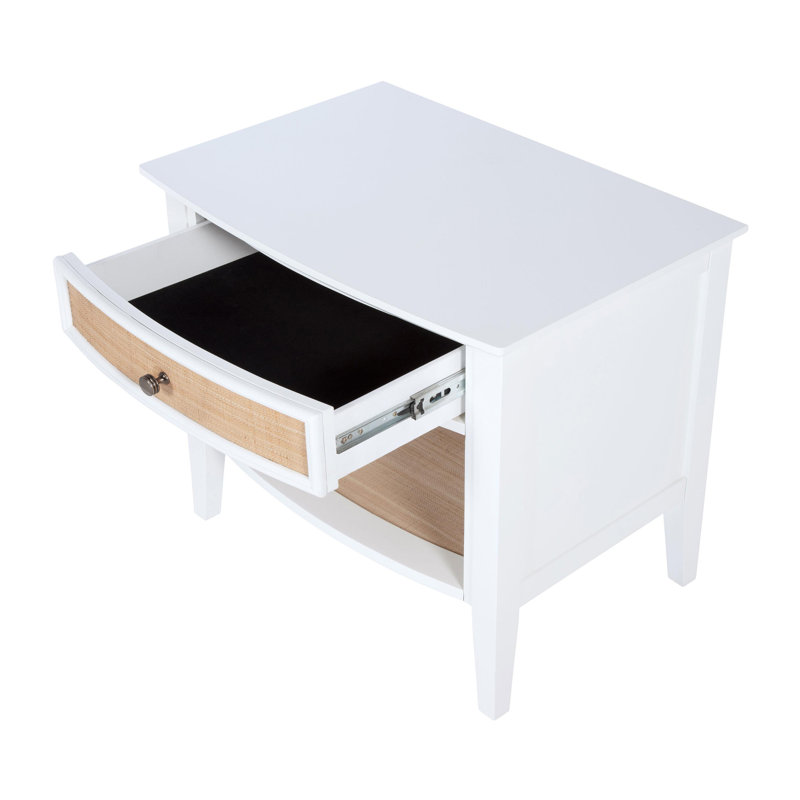 Table de chevet 1 tiroir blanc