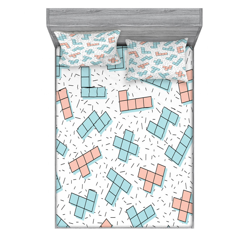 Microfiber Sheet Set, Queen Sheet Set with Fitted Sheet