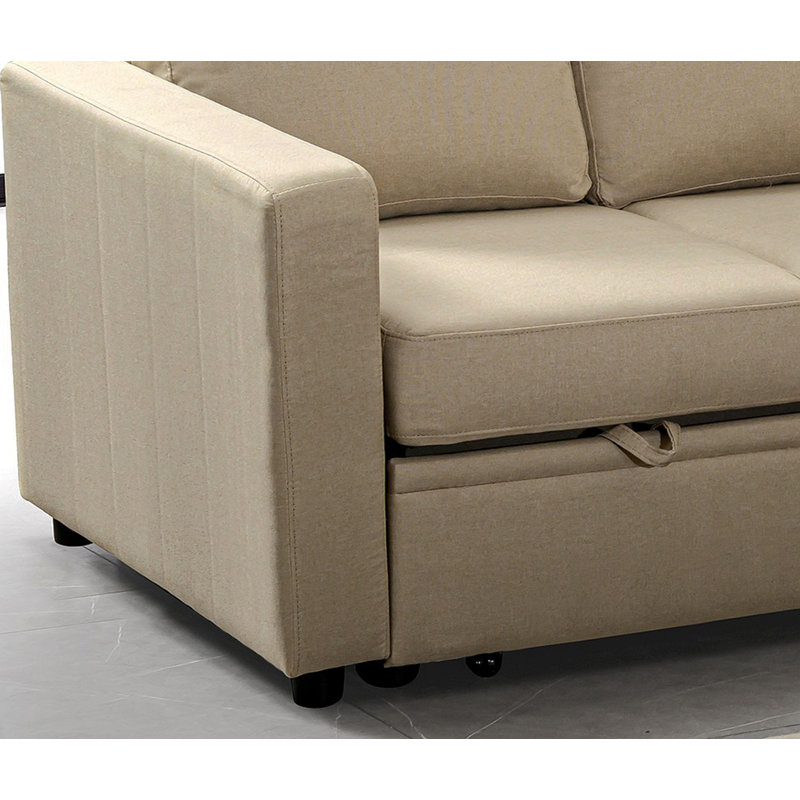 Sectional Sofa Bed, BEIGE, Beige