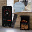 Modern Ember Smart 3-Sided Electric Fireplace Stove Heater With Storage Base | LED Flame Colours |Works With Wi-Fi App