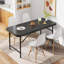 Table pliante en plastique 4 pi, table portative intérieure et extérieure pour le camping en noir