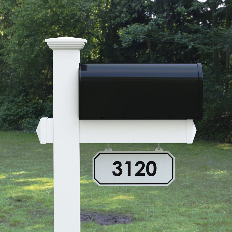 Personalized Post Mounted Mailbox and Address Plate, Yes