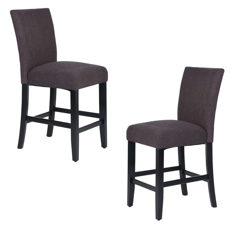 Sara Upholstered Counter Stool, Chocolate