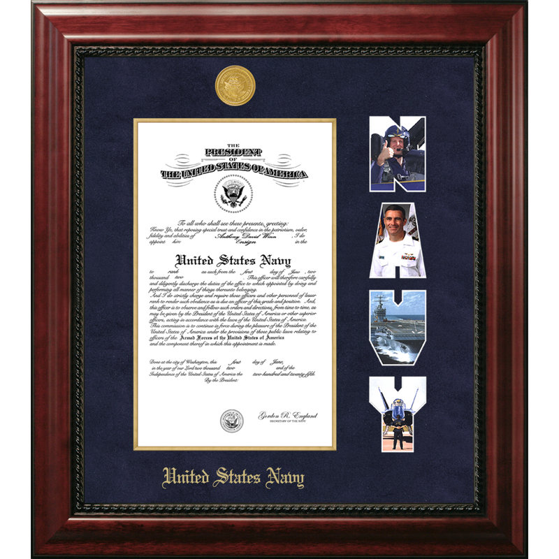 Navy Certificate Executive Picture Frame, 8.5" x 11"