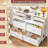 8 Drawer Dresser For Bedroom With Power Outlets & Led Lights, Chest Of Drawers With Open Shelves-1945658023