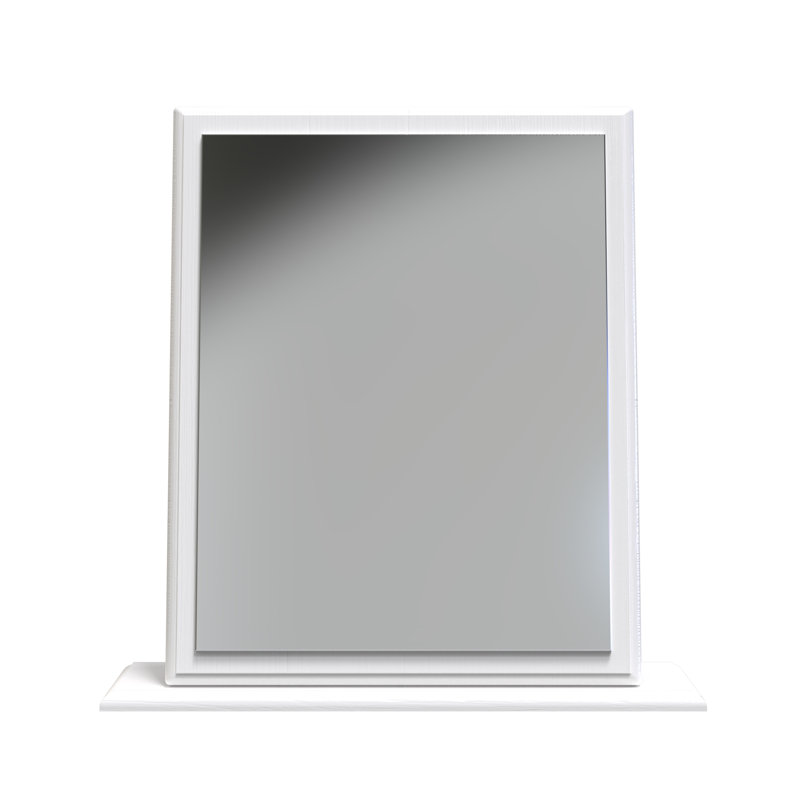 Fully Assembled Meansville Accent Mirror, White