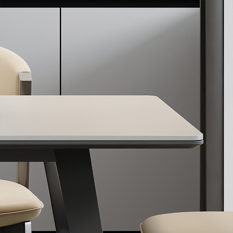 Ensemble de table de salle à manger et de chaises Art White Rock, H 29,52 po x L 62,99 po x l 35,43 po