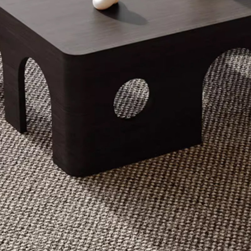 Table basse en bois massif personnalité, Noir, noir, noir, noir, H 14,17 po x L 47,24 po x l 27,55 po