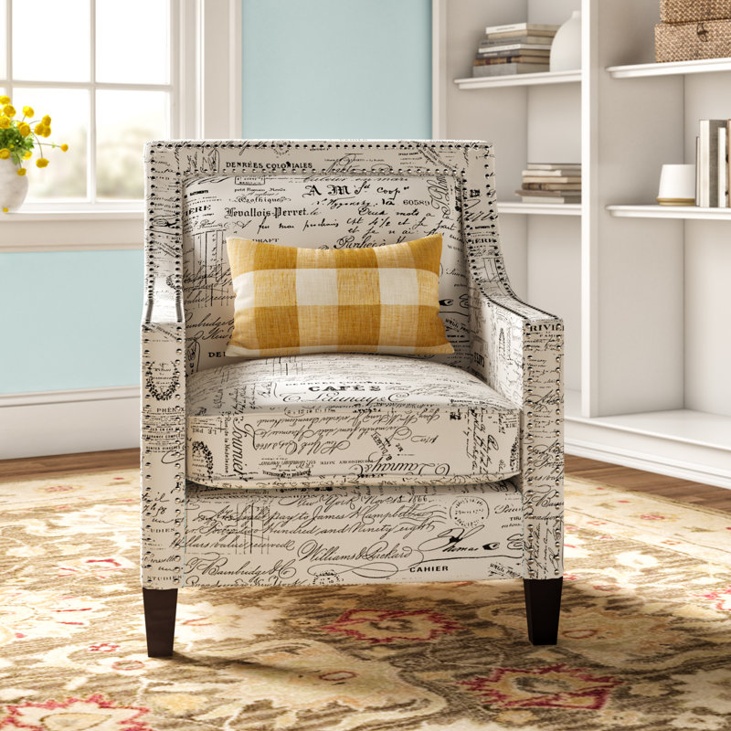 Fauteuil en polyester de 29 po de largeur Damira, Beige