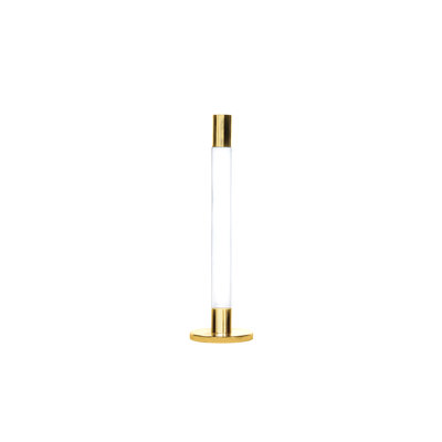 Tall Gold Metal Candlestick 3"D X 11"H