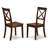 3 Piece Dining Room Table Set Contains a Square Kitchen Table and 2 Dining Chairs, Mahogany-335319898-384504296-384504295
