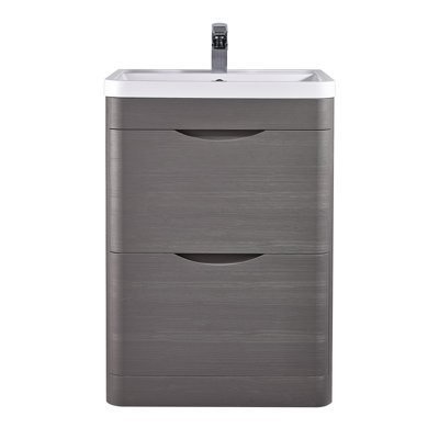 596mm Bathroom Vanity with Integrated Polyglomerate Basin