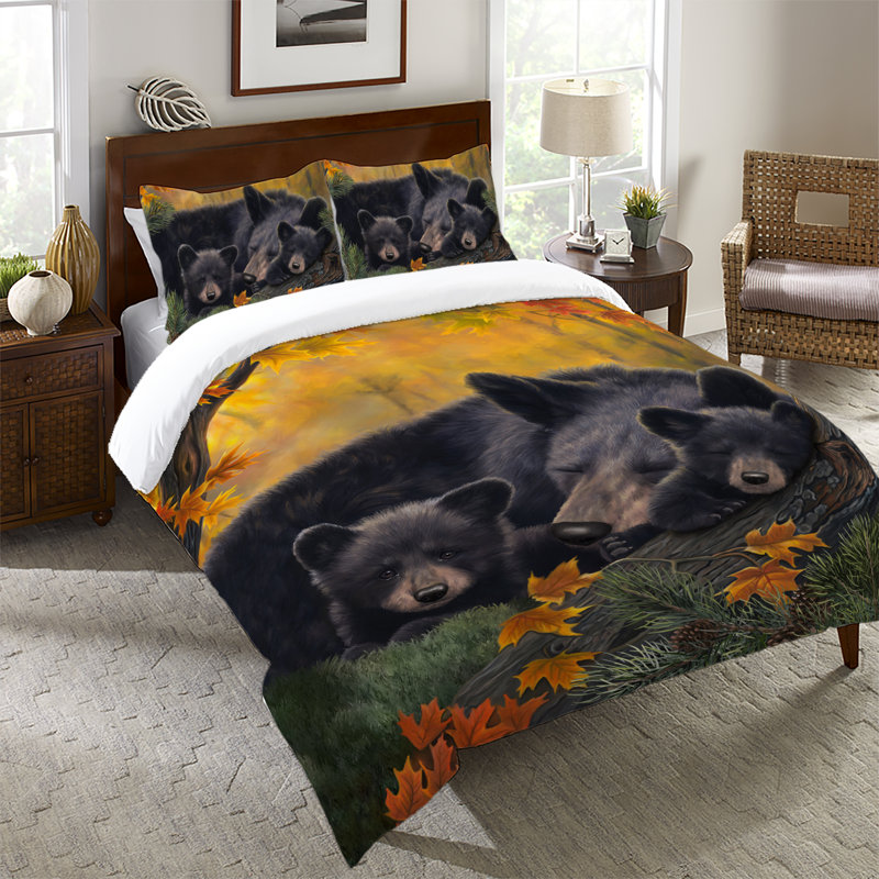Cozy Bears Microfiber / Microsuede Pillow Sham, Standard/Twin