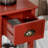 Red 2-Tier Coffee Table with Storage, MDF Living/Bedroom Accent Table, Space-Saving Elegant Design