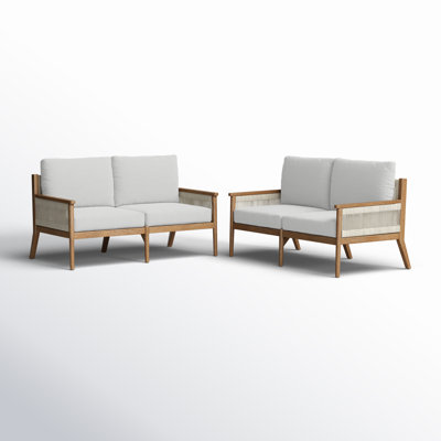 Rydell 55" Acacia Patio Loveseat