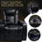 Power Recliner 4 PC Made WithTop-Grain Nappa,Fully Adjustable Relaxation,Smart Charging,Dynamic RGB LED Lighting