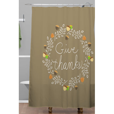 Rideau de douche simple giving merci