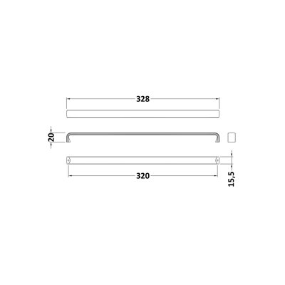 32cm centre Bar Handle