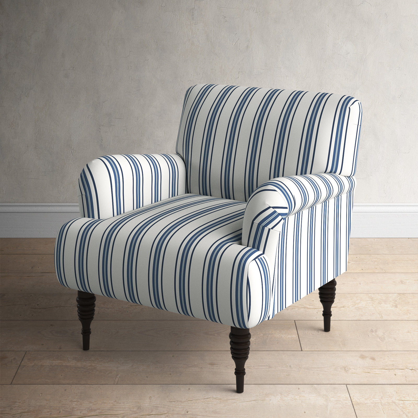 Fairhope 32'' Wide Cotton Armchair, Light Blue 100% Cotton