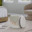 Repose-pieds de rangement 18 po en laine ivoire avec texture tissée 3D