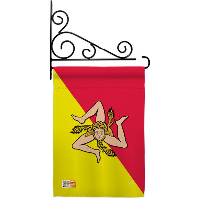 Polyester à 2 faces 19 x 13 po Ensemble de drapeaux